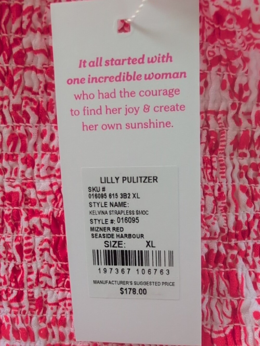NWT Lilly Pulitzer Kelvina Strapless Smocked Dress - Picture 3 of 5